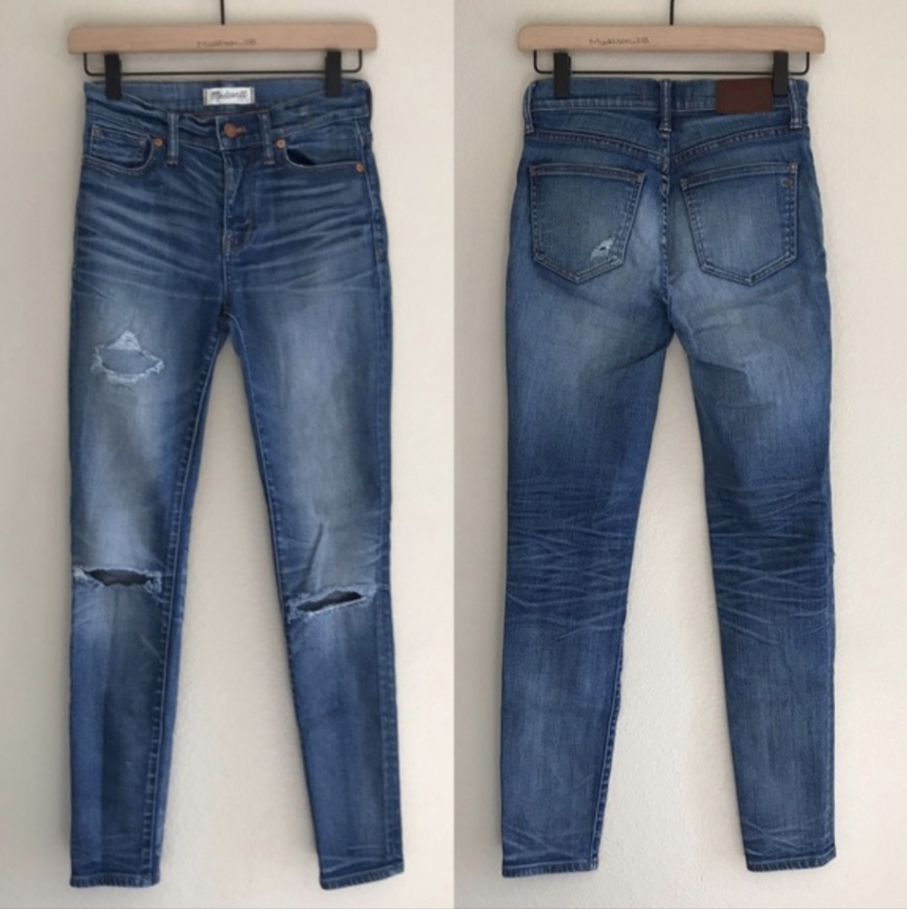 MADEWELL 9” High Riser Skinny Jean Distressed 24